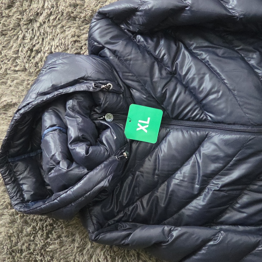 NWT Calvin Klein Sz XL Packable Navy Blue Coat - Picture 2 of 8